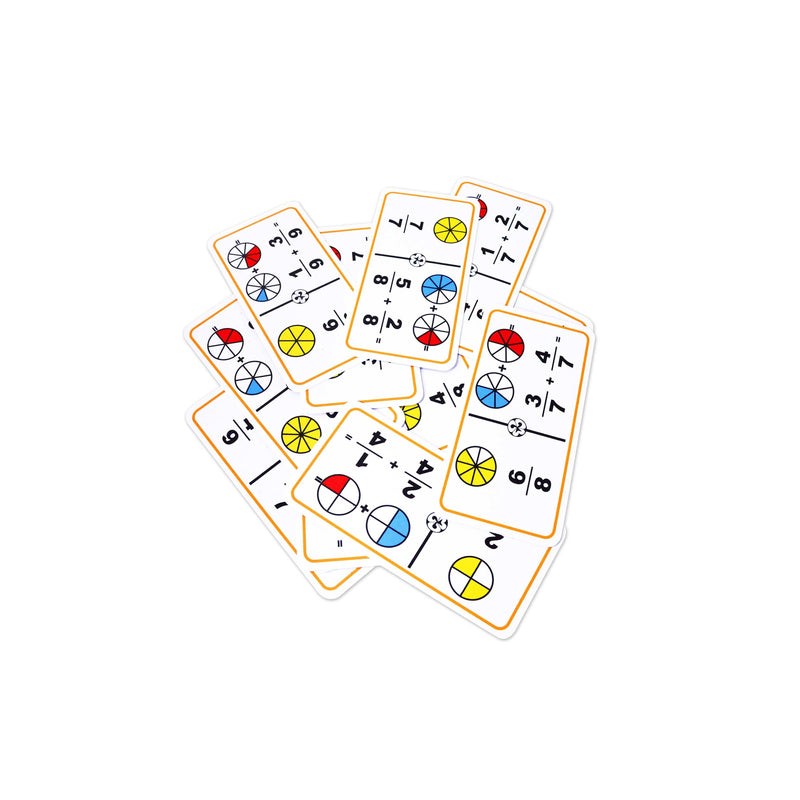 Dominó Gigante de Fracciones Sumas Círculos